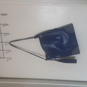 Steve Madden Studded Large Tassel Vegan Leather Shoulder Bag